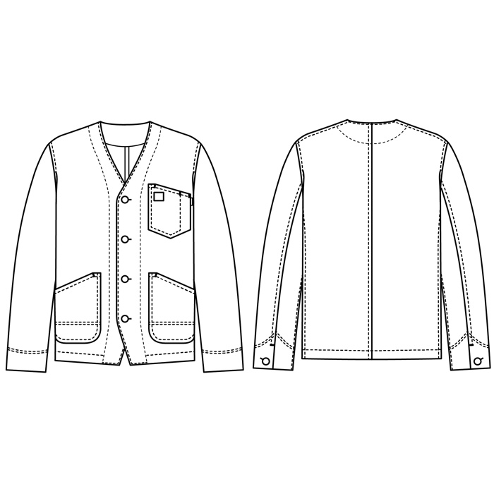 【飲食店販売店制服】国産ジャパンデニムCANTON（キャントン）ジャケット【兼用】　スペック