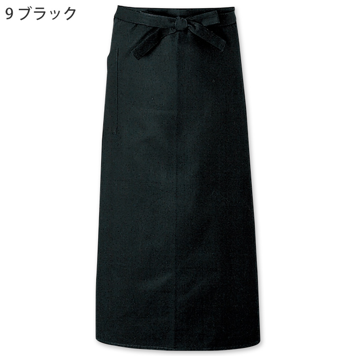 綿100%キャンバス　黒ソムリエエプロン　色