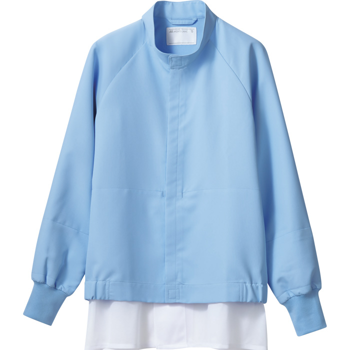 異物を持ち込ませない食品工場、食品製造ユニフォーム制服【男女兼用】　上着　カラー　ブルー