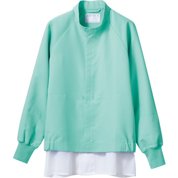異物を持ち込ませない食品工場、食品製造ユニフォーム制服【男女兼用】　上着　カラー　グリーン