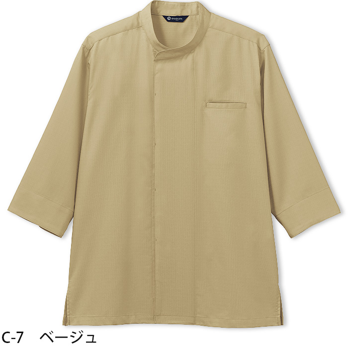 和風シャツ　七分袖　立ち襟タイプ【男女兼用】