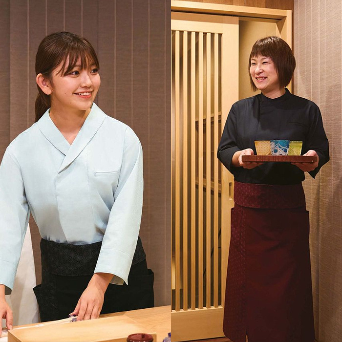 和風シャツ　七分袖　比翼仕立て　襟無し【男女兼用】