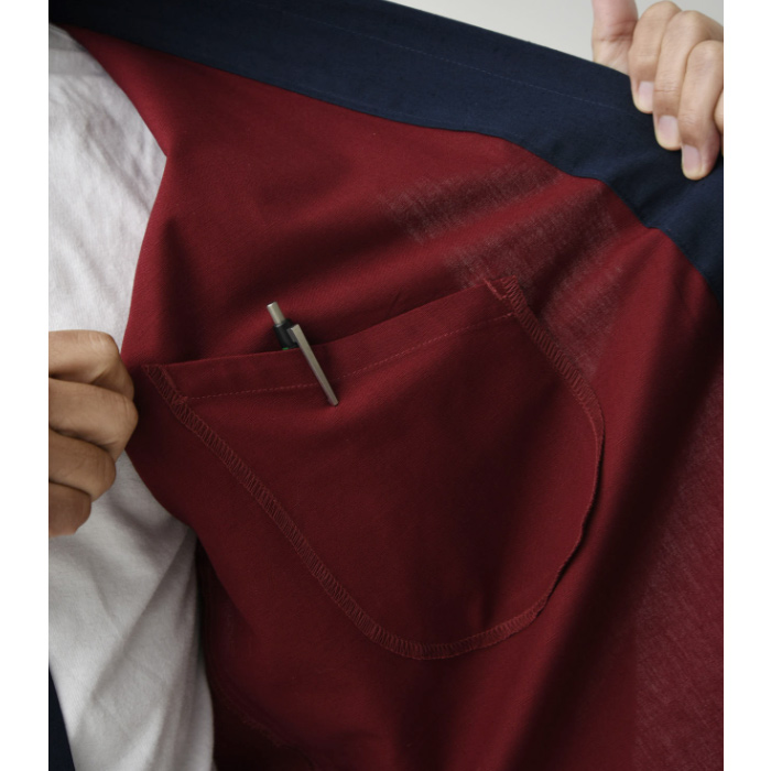 【飲食店販売店制服】暗い紅色ハッピコート【男性用】雅やかな雰囲気 スペック