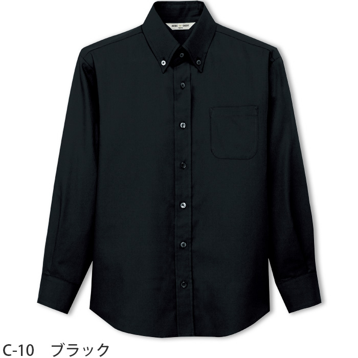長袖ボタンダウンシャツ【兼用】2色　2つボタンでノーネクタイでもかっちり決まる　ドゥエボットーニ　シャドーストライプ　高級感　カラー