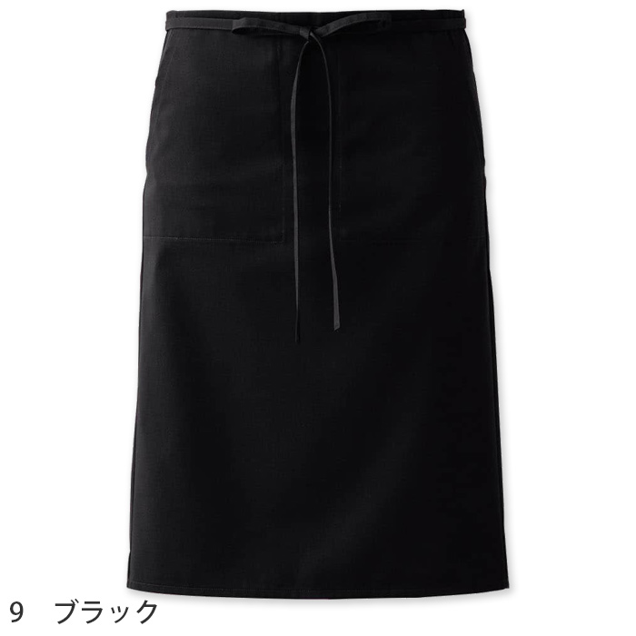 紐細めでスタイリッシュ　ニュアンスカラー腰下エプロン【兼用】　色