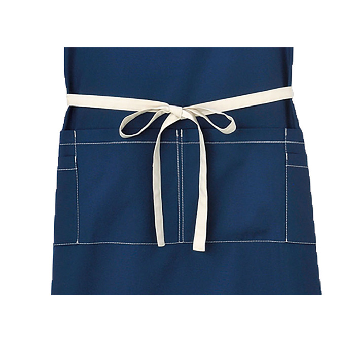 【飲食店販売店制服】タスキ掛けエプロン【兼用】4色　ポケットが多く　ステッチが可愛いエプロン　4色【兼用】　詳細画像