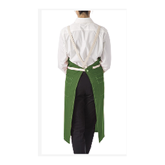 【飲食店販売店制服】タスキ掛けエプロン【兼用】4色　ポケットが多く　ステッチが可愛いエプロン　4色【兼用】　詳細画像