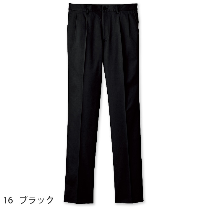 ストレッチチノパンツ(男性用)ツータックでゆったりシルエット 　ストレッチツイル　綿ポリ