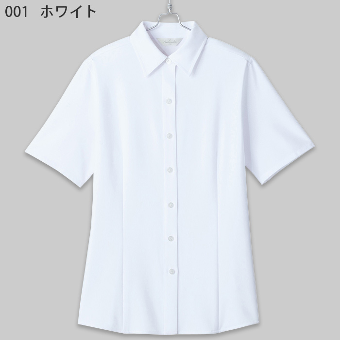 ストライプ半袖ブラウス【女性用】5～23号　ノーアイロン高機能　色画像