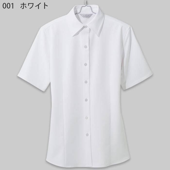 無地半袖ブラウス【女性用】5～23号　ノーアイロン高機能　色画像