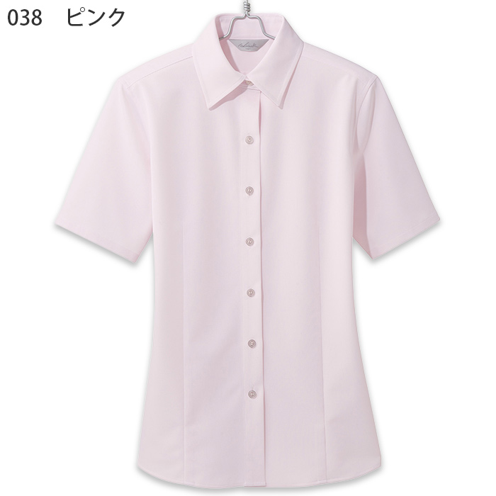 無地半袖ブラウス【女性用】5～23号　ノーアイロン高機能　色画像
