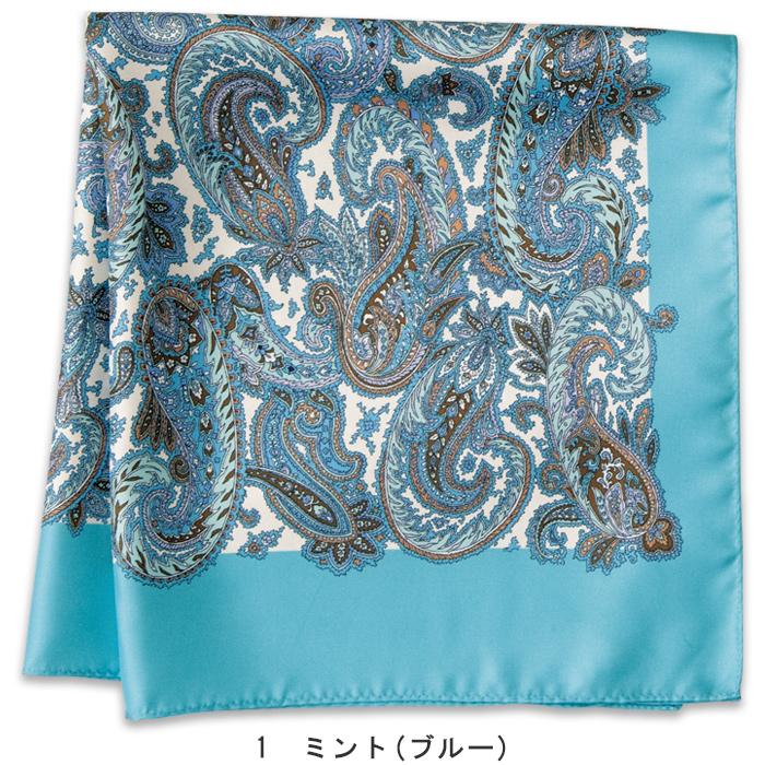 落ち着いた華やぎで表現する個性　ペイズリー柄スカーフ【3色】　色画像