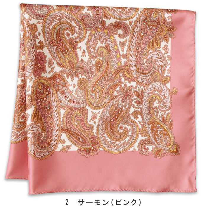 落ち着いた華やぎで表現する個性　ペイズリー柄スカーフ【3色】　色画像