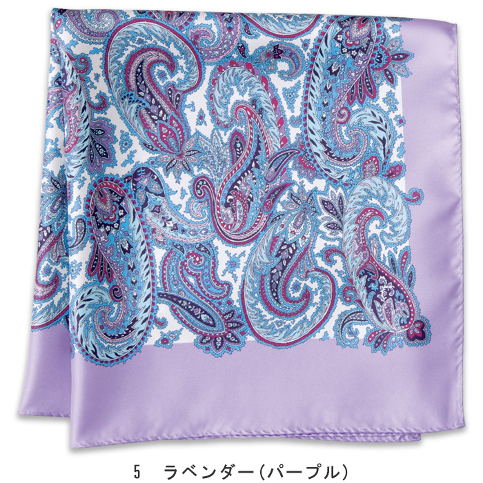 落ち着いた華やぎで表現する個性　ペイズリー柄スカーフ【3色】　色画像