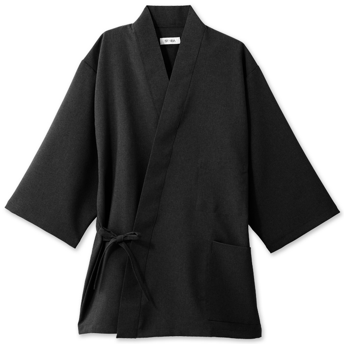 【飲食店販売店制服】軽い・すぐ乾く・縮まない 和ジンベイ上衣【兼用】日本製 サラッとした肌ざわり アイロンいらず 色