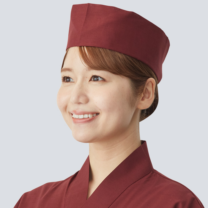 【飲食店販売店制服】清涼 天メッシュ 和帽子【兼用S~LL】日本製 汗をかく夏場でも通気性・抗菌防臭効果で快適 モデル