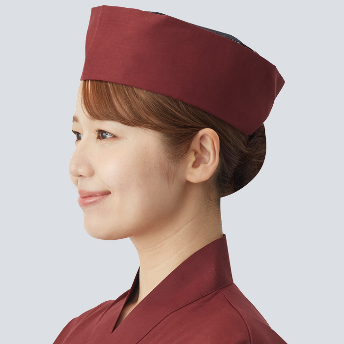 【飲食店販売店制服】清涼 天メッシュ 和帽子【兼用S~LL】日本製 汗をかく夏場でも通気性・抗菌防臭効果で快適 モデル
