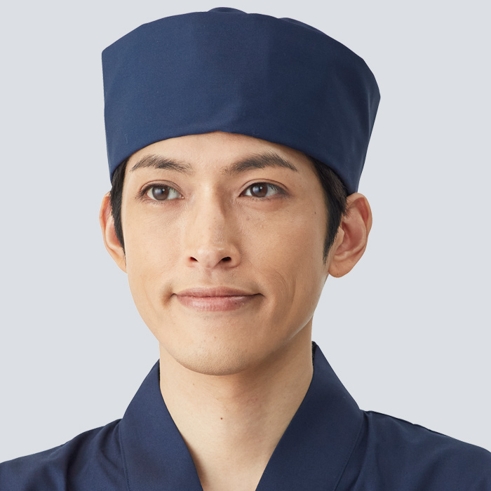 【飲食店販売店制服】マジックテープ式 和帽子3色【兼用】日本製 サイズ調整ラクラク ピッタリフィット モデル