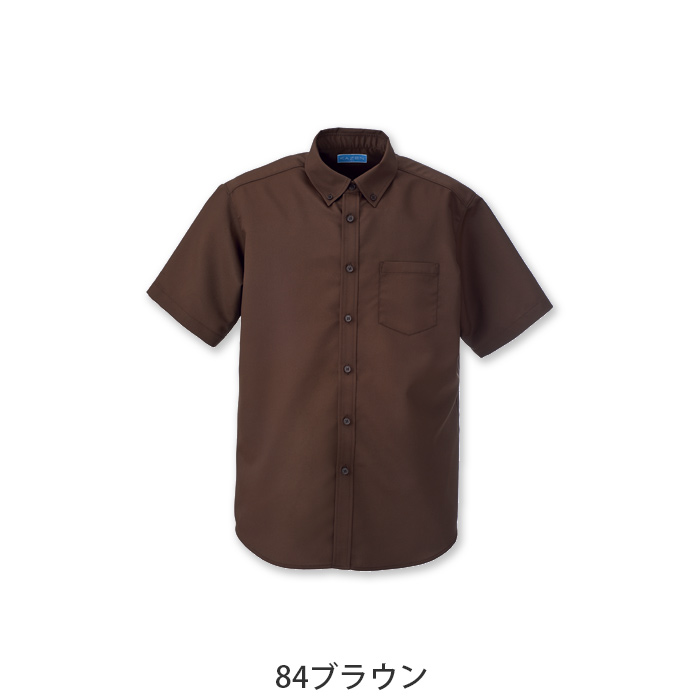 半袖ボタンダウンシャツ5色【兼用】ポリ100%軽い涼しいシワになりにくい　色