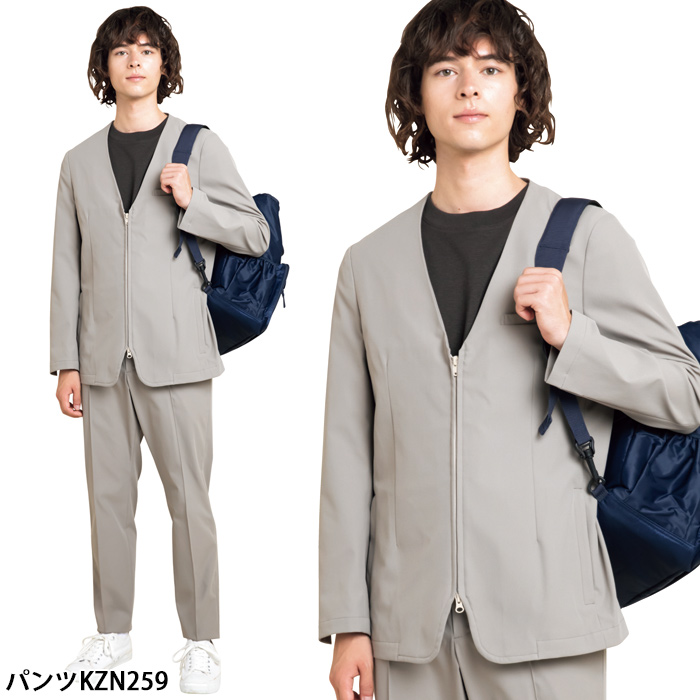 ノーカラージャケット3色【兼用】ポリ100% ストレッチ&高機能　スペック