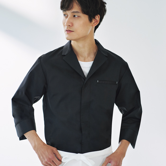 調理コート2色【兼用】和洋折衷　定番デザインを現代風に　スペック