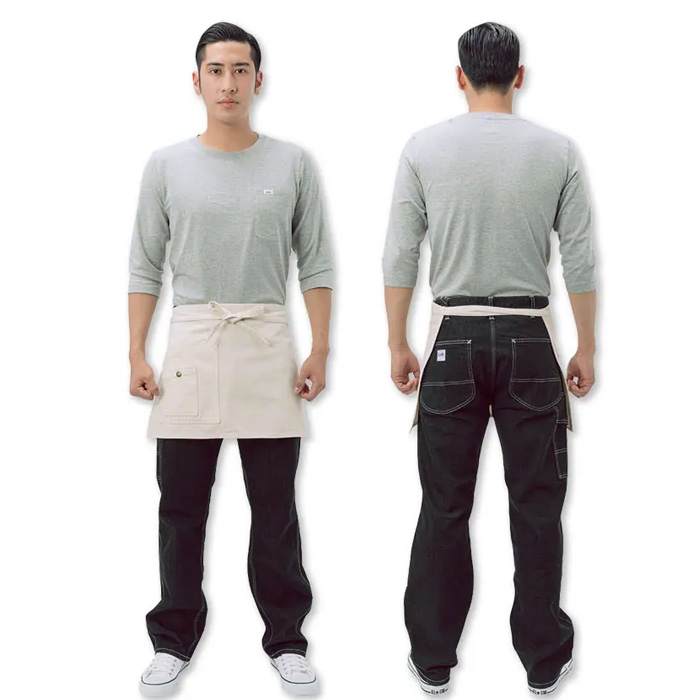 Lee workwear腰下ショート丈エプロン　2023年新色　ライトネイビー　ミディアムネイビー　ストレッチデニム　LCK79005-3　詳細画像