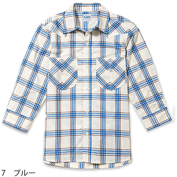 Lee workwear ウェスタンチェックシャツ 七分袖色画像