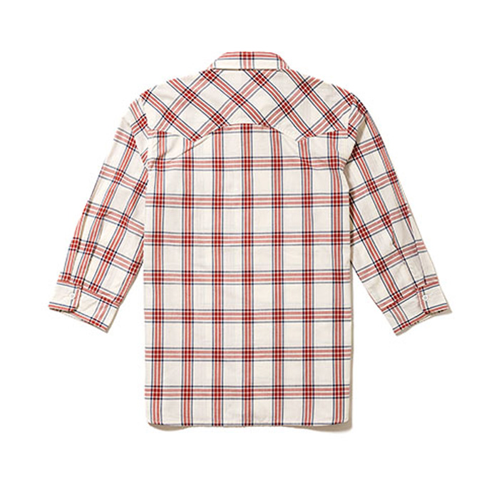 Lee workwear ウェスタンチェックシャツ 七分袖詳細画像
