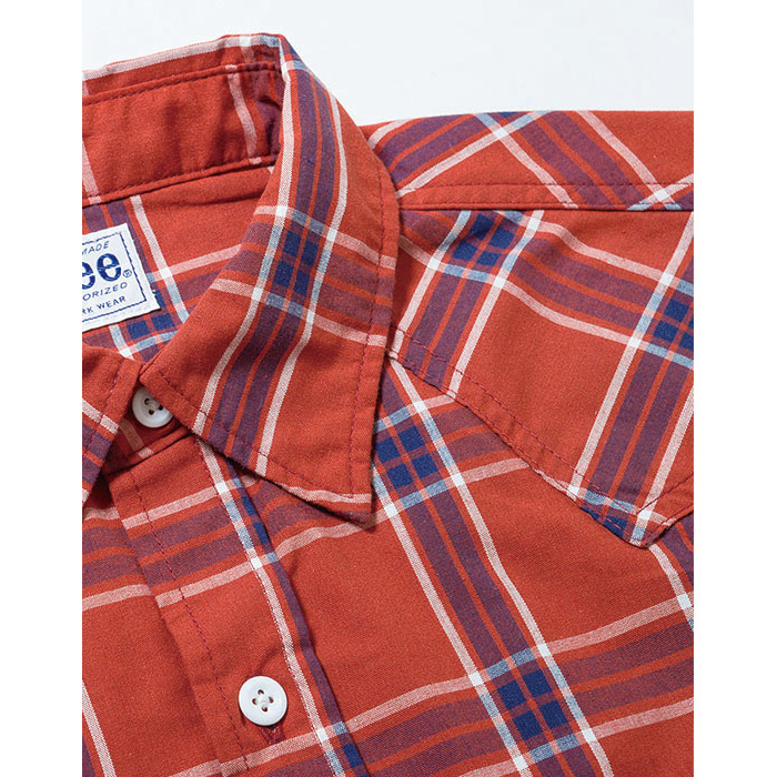 Lee workwear ウェスタンチェックシャツ 半袖詳細画像