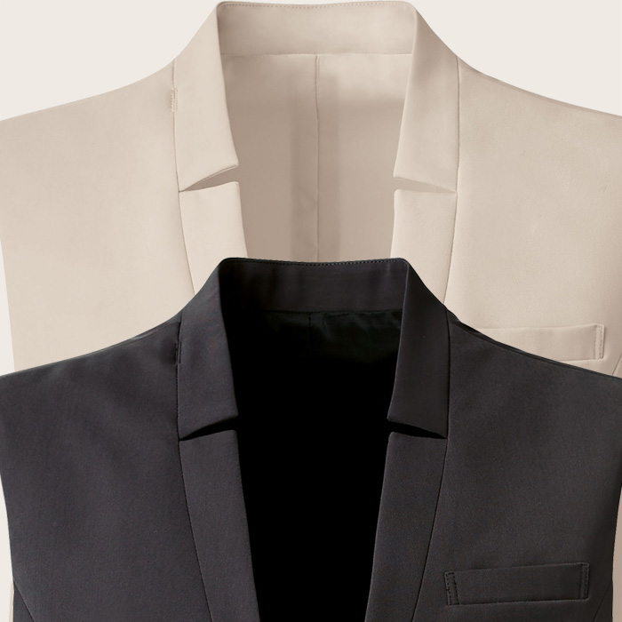 【ホテル・受付・接客制服】ノーカラージレ2色【女性用】ノーブルクロス 新感覚のフォーマルスタイル スペック