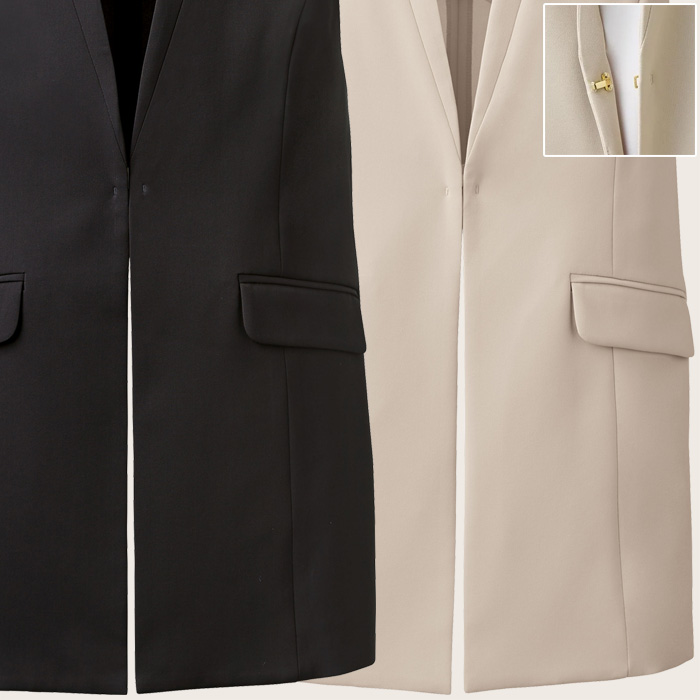 【ホテル・受付・接客制服】ノーカラージレ2色【女性用】ノーブルクロス 新感覚のフォーマルスタイル スペック