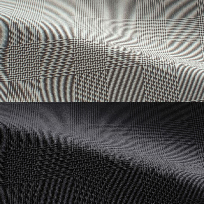 【ホテル・受付・接客制服】グレンチェック柄スタンドカラーシャツ2色【兼用】1枚着でもインナー使いでも　スペック