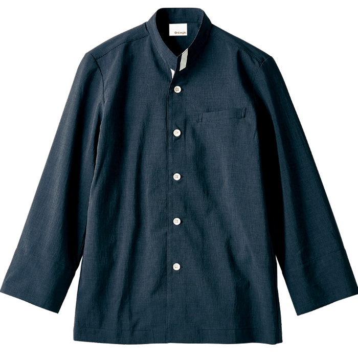【飲食店販売店制服】落ち着いた風合いの長袖コックジャケット(抗菌)　さらっとした肌ざわり【男女兼用】　説明画像