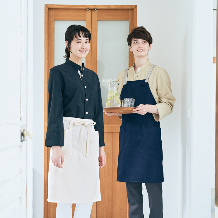 【飲食店販売店制服】落ち着いた風合いの長袖コックジャケット(抗菌)　さらっとした肌ざわり【男女兼用】　説明画像
