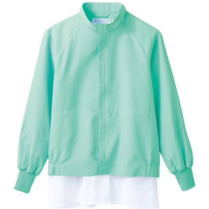 異物を持ち込ませない食品工場、食品製造ユニフォーム制服【男女兼用】　上着　カラー　グリーン