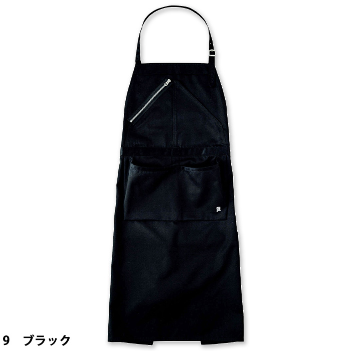 HAKUI　斜めファスナーがアクセント　首掛けエプロン2色【兼用】　色画像