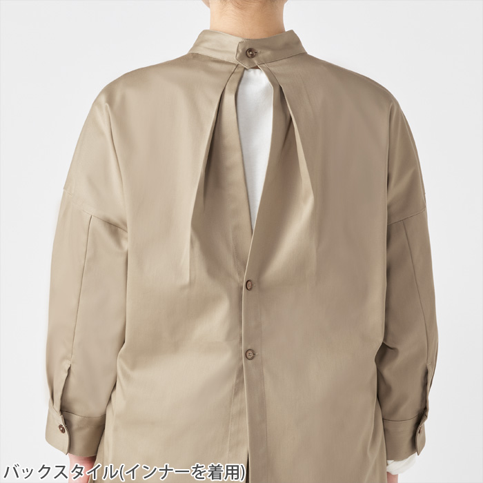 【飲食店販売店制服】 ARBE REWINDバックオープンシャツ　【4色】女性用　ストレッチ・抗菌防臭　スペック