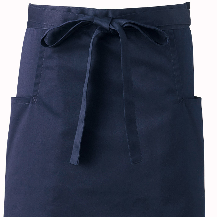 【飲食店販売店制服】 ARBE REWIND腰下エプロン【兼用】綿ポリ　腰回りスッキリ見え　スペック