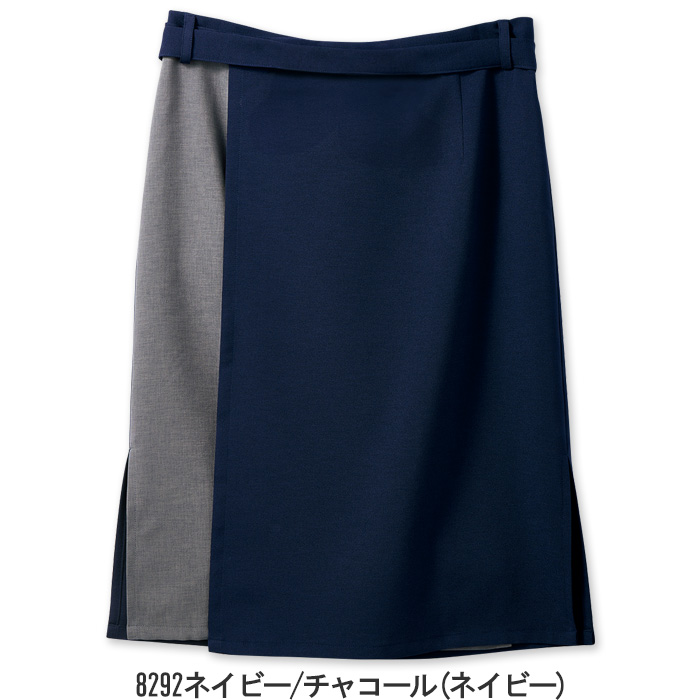 紡ぐ衣　腰下ミドル丈エプロン【兼用M/L】配色がアクセント　色