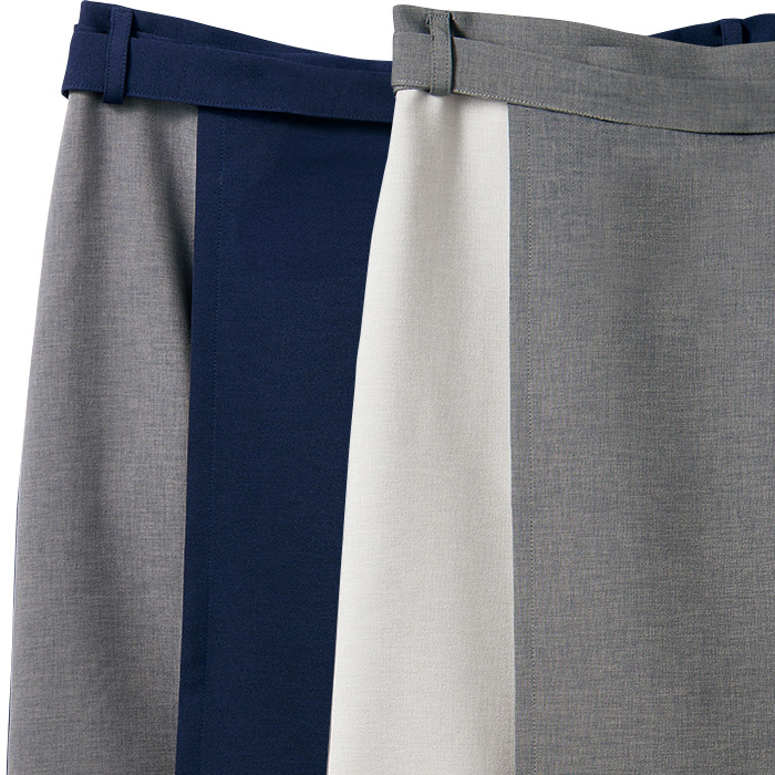 紡ぐ衣　腰下ミドル丈エプロン【兼用M/L】配色がアクセント　スペック