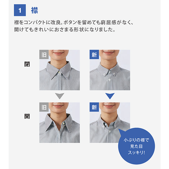 ストライプシャツ　ボタンダウンシャツ　七分袖　スペック