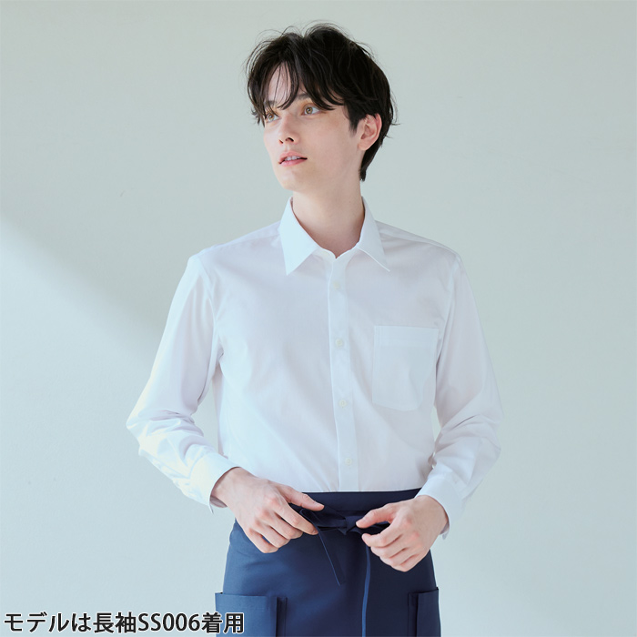 ベーシック7分袖シャツ【男女兼用】2色　ストレッチ　あらゆる業種に対応　モデル"