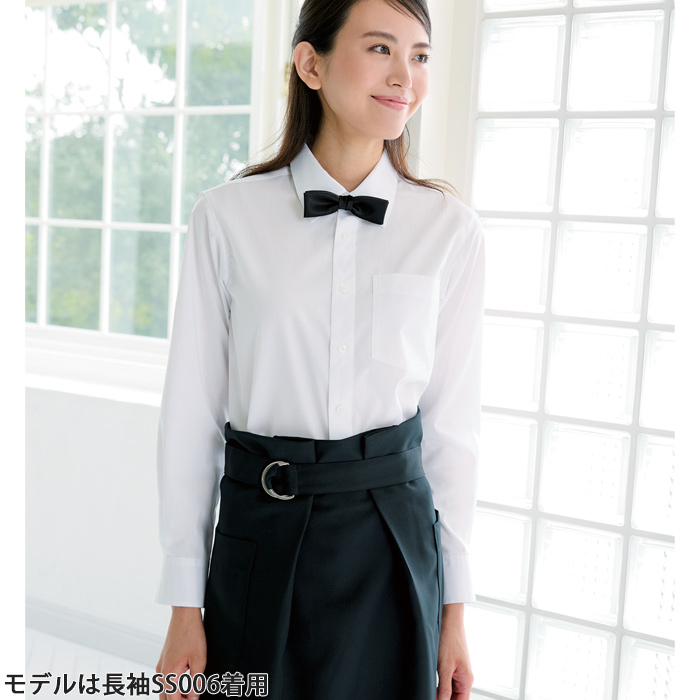 ベーシック7分袖シャツ【男女兼用】2色　ストレッチ　あらゆる業種に対応　モデル"