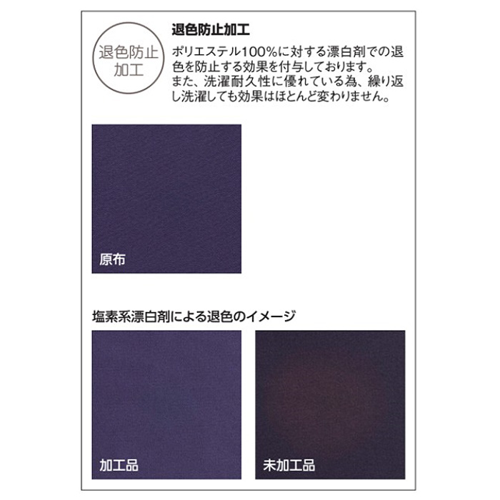 ジャブジャブ洗濯してもキレイな色　エプロン【5色】　詳細画像