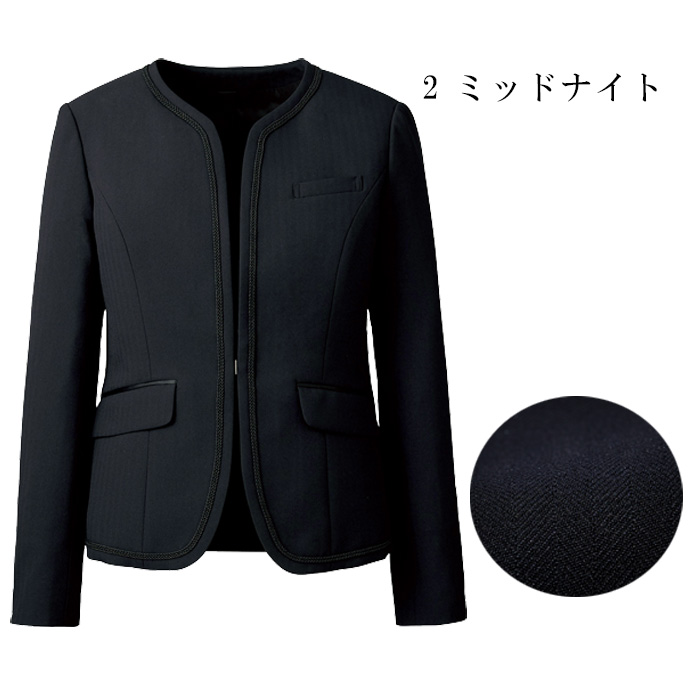飲食店・サービス制服 　高級接客レディースノーカラージャケット　男女で揃えて使える　カラー展開