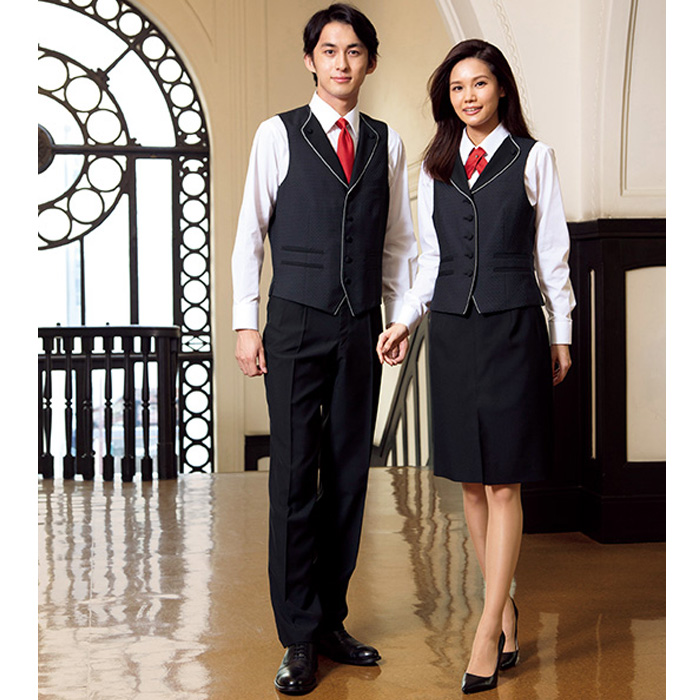飲食店・サービス制服 　高級接客メンズスーツパンツ(ブラック)　モデル着用例