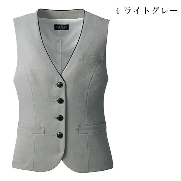飲食店・サービス制服 　高級接客レディースベスト(グレー)　　男女で揃えて使える　カラー展開
