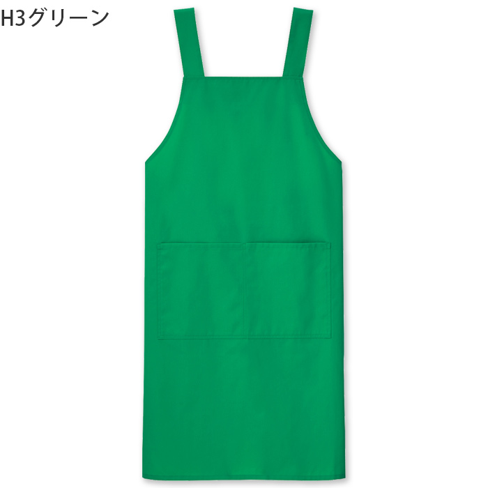 H形胸当てエプロン【10色M・L】撥水、軽くて丈夫な綿混素材　ウエスト105cmまで対応　色