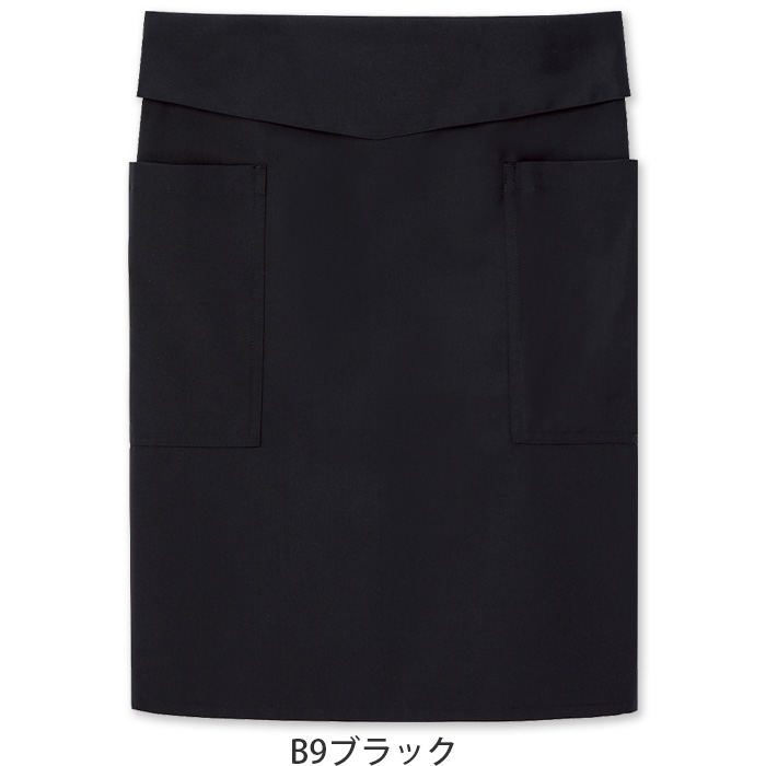 腰ひも隠れてスッキリ　腰下ミドルエプロン【10色】撥水、軽くて丈夫な綿混素材　色