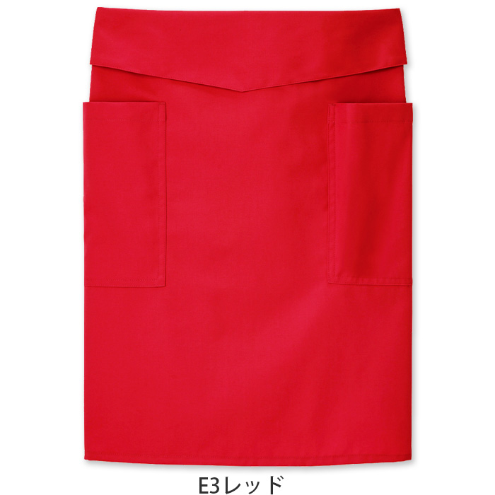 腰ひも隠れてスッキリ　腰下ミドルエプロン【10色】撥水、軽くて丈夫な綿混素材　色